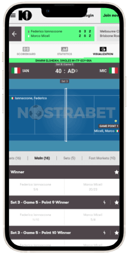 10bet ios app in-play betting on tennis