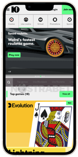 10bet ios app live casino