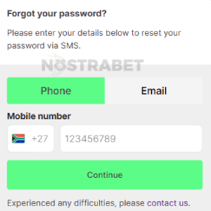 10bet reset password