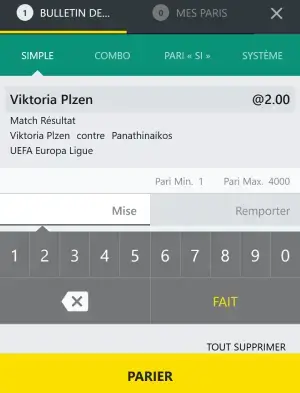 1bet billets de pari mobiles