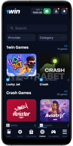 1win android app casino