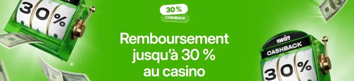1win casino avec cashback
