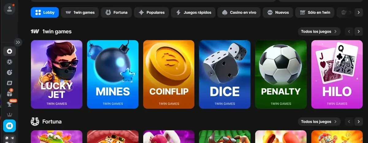 juegos de casino 1win