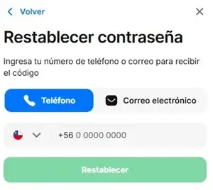 contraseña olvidada 1win