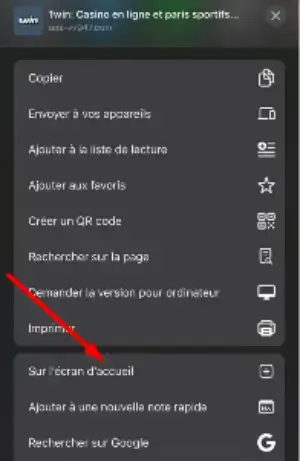 1Win téléchargement de l'application iOS