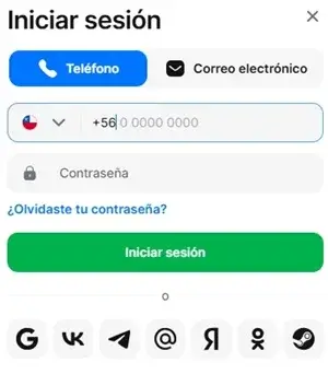 pasos para iniciar sesión 1win