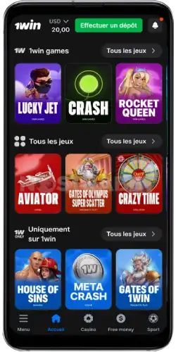 1Win version mobile