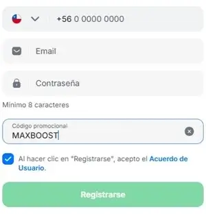 pasos para el registro 1win