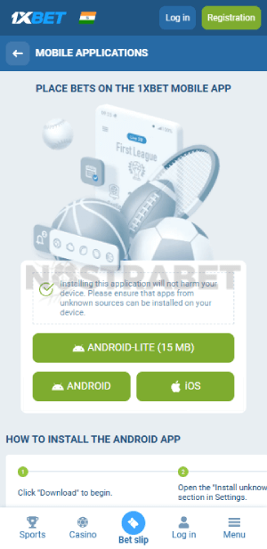 1xbet andorid app download