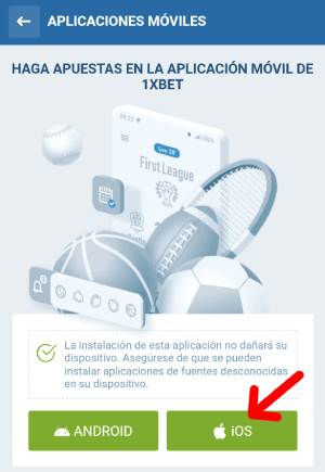 1xbet app descargar iOS