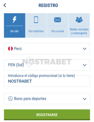 Introduce el código del bono de 1xbet