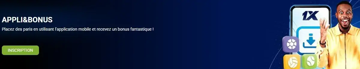 bonus pour application mobile 1cbet