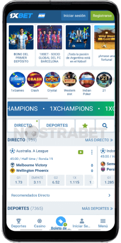 1xbet app movil