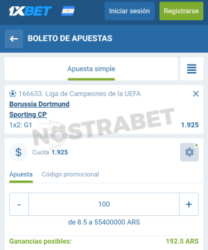 1xbet boleta de apuestas movil