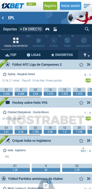 1xbet apuestas en vivo movil