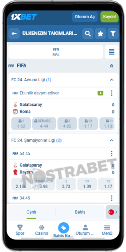 1xbet mobil versiyon