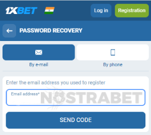 1xbet india password recovery