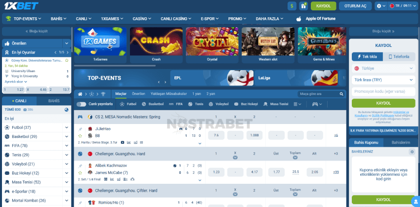 1xbet spor