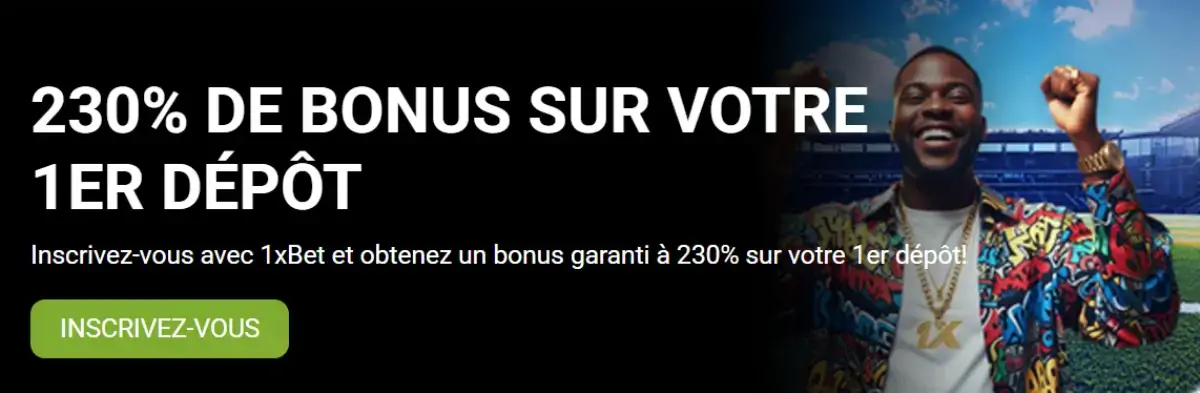 Bonus de Bienvenue 1xBet pour le Sport