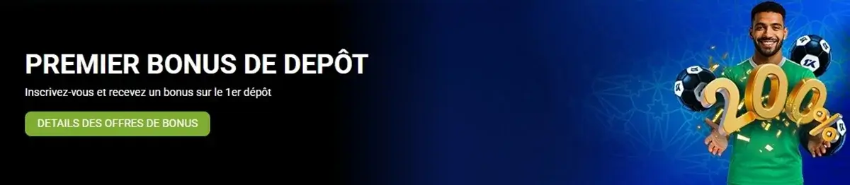 bonus de bienvenue sport 1xbet