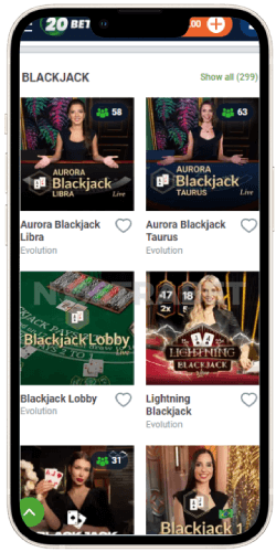 20bet live casino ios app