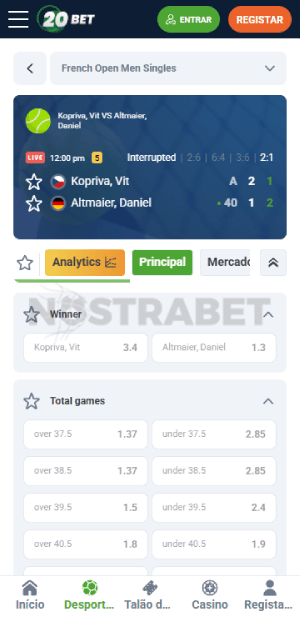 20bet desportos ao vivo