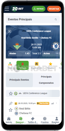 Versão móvel da 20bet