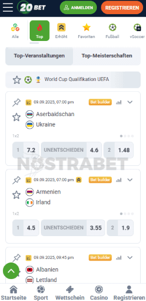 20Bet Sportwetten