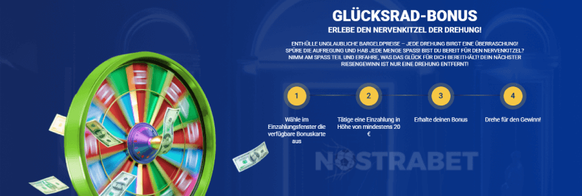 20 bet Glücksrad-Bonus