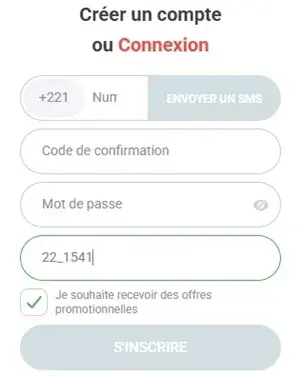 22bet saisir le code bonus