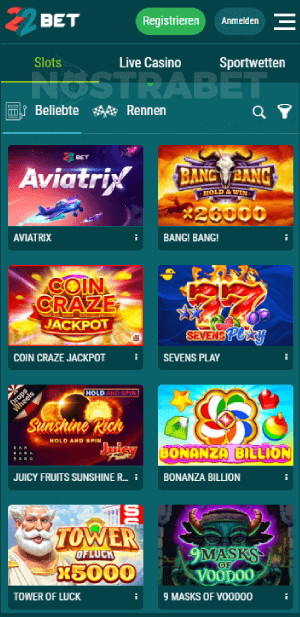 22bet Casinospiele