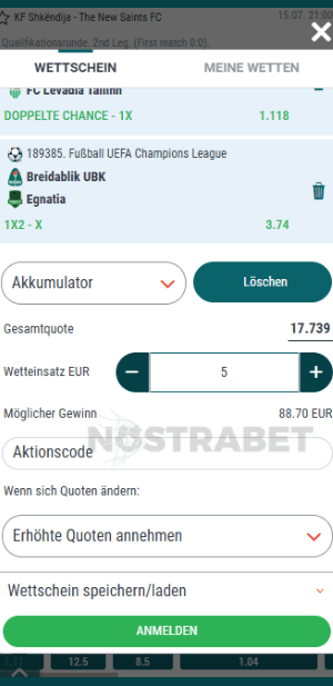 Platzieren Sie eine Wette auf 22Bet Austria
