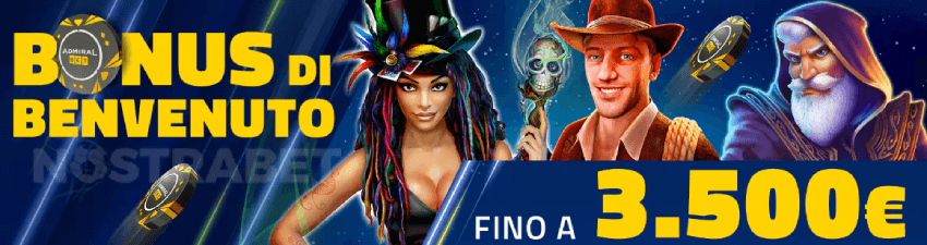 bonus di benvenuto del casinò Admiralbet