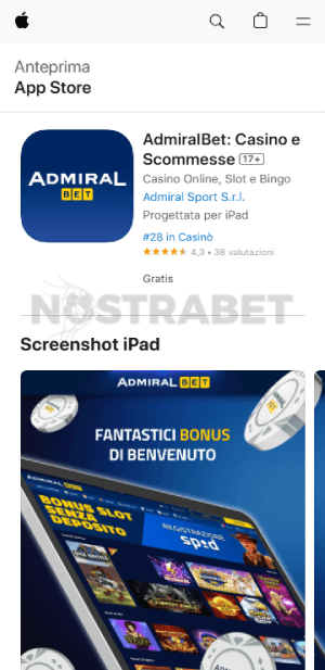 Scarica Admiralbet per iOS