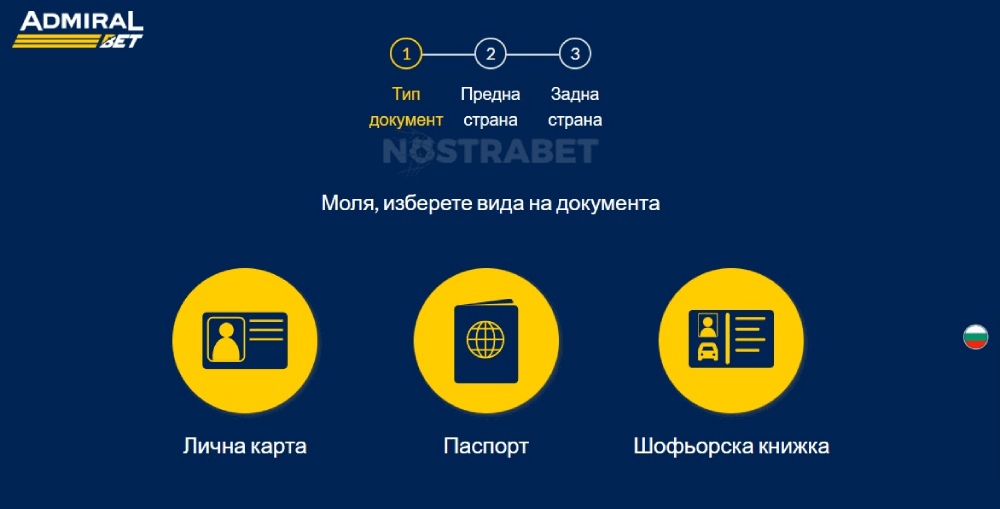 AdmiralBet верификация