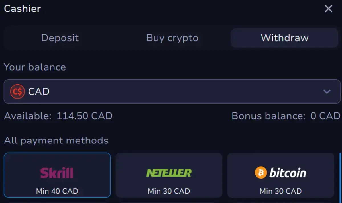 paysafecard withdrawal alternatives