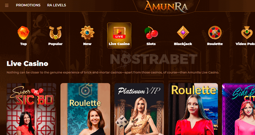 AmunRa Live Casino