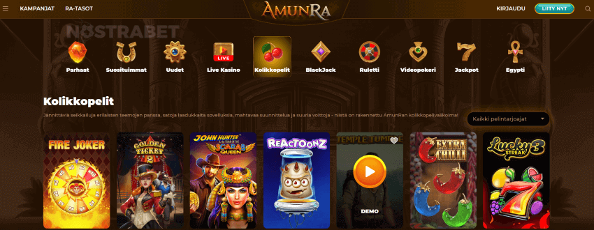 AmunRa-kolikkopelit