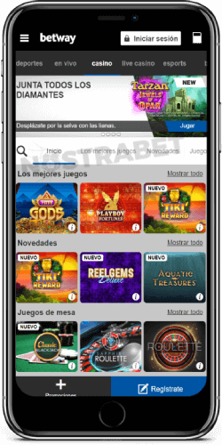 aplicación Betway para iOS - casino