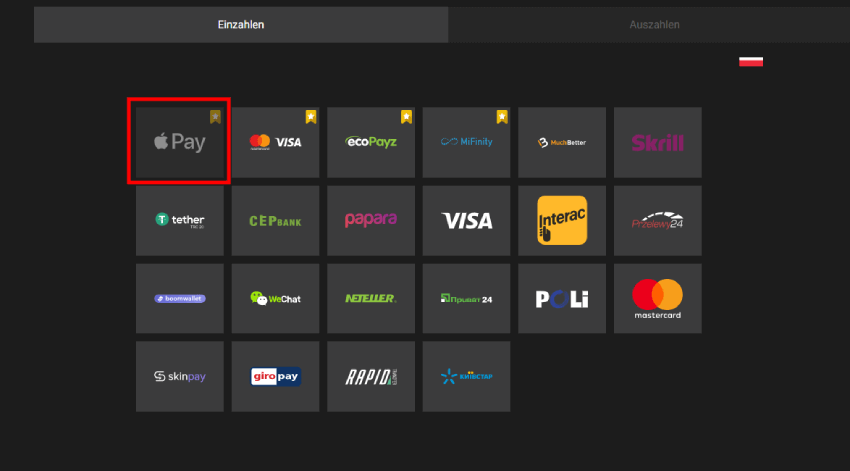 Apple Pay Einzahlung