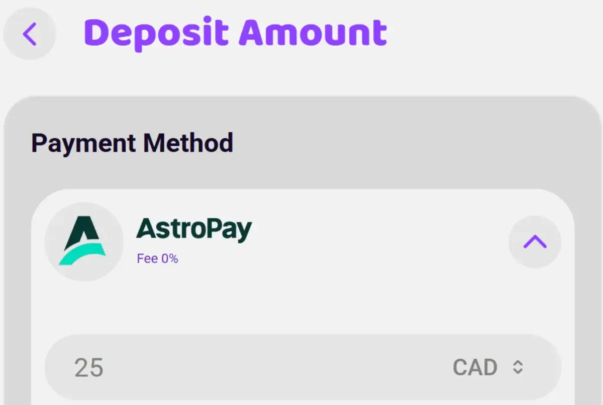 Astropay deposits