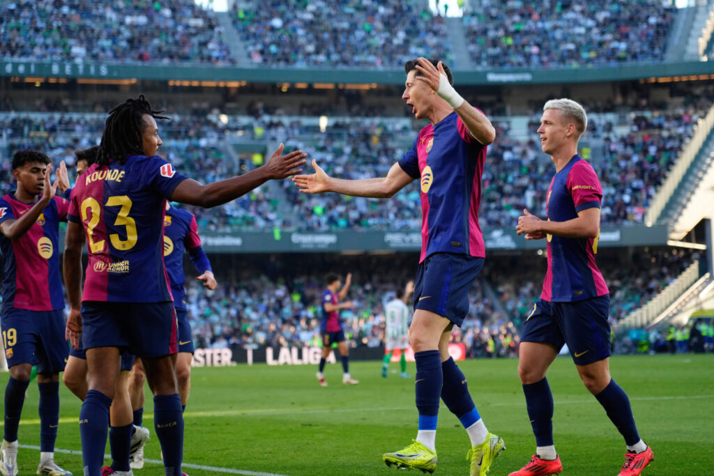 Jogadores do Barcelona vs Betis