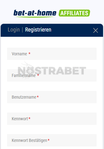 bet at home Affiliate-Registrierung