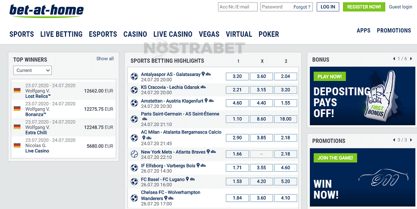 Bet at Home Registration