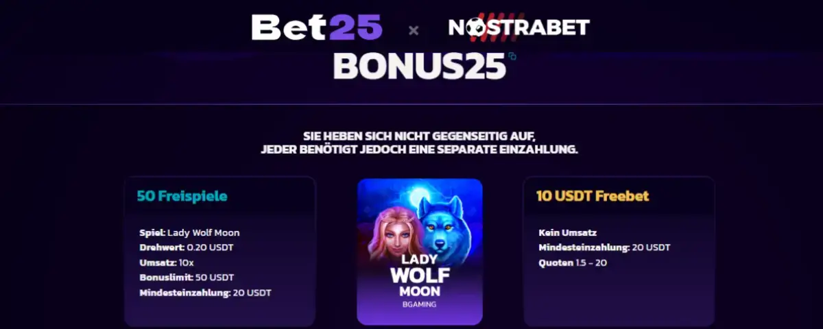 Bet25 Bonuscode Aktionen