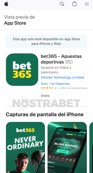 bet365 app descargar iOS