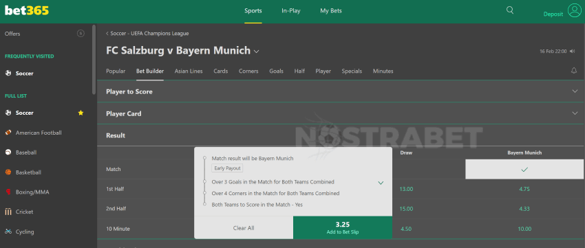 bet365 bet builder football