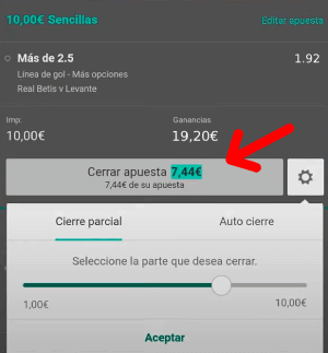 Bet365 cerrar apuesta pasos