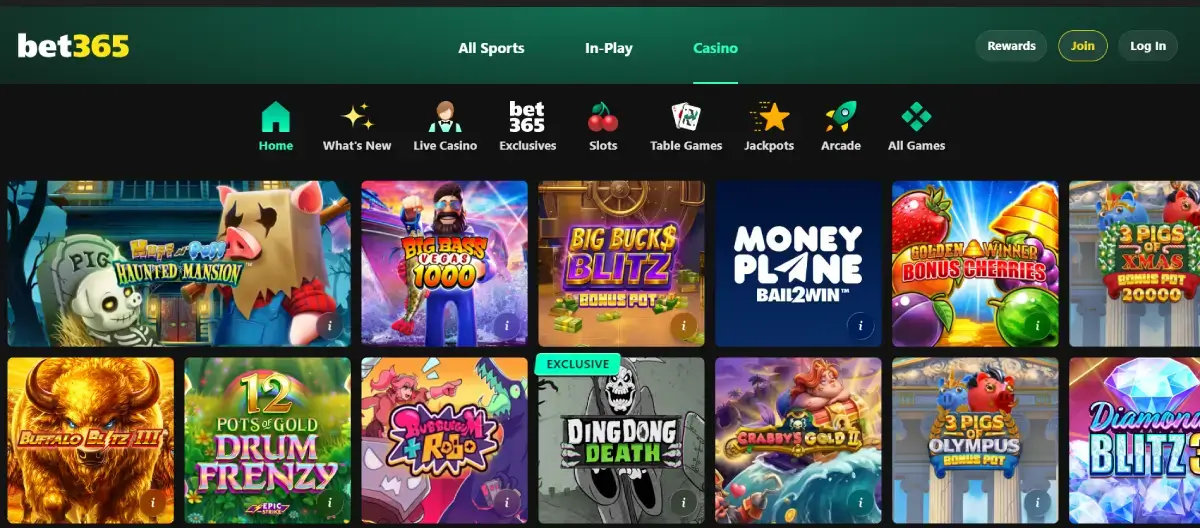 bet365 casino games alberta