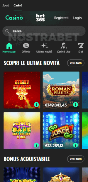 giochi da casinò bet365